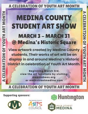 Medina County Student Art Show Flyer Image